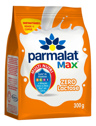 Leite Pó Instantâneo Zero Lactose Parmalat Max Pacote 300g