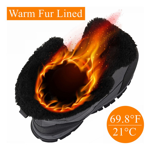 Botas De Nieve Shulook Impermeables Con Forro De Piel Cálida