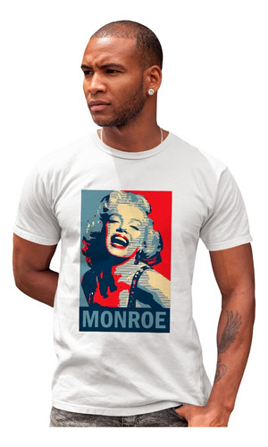 Playera Blanca Unisex De Marilin Monroe Cuello Redondo 