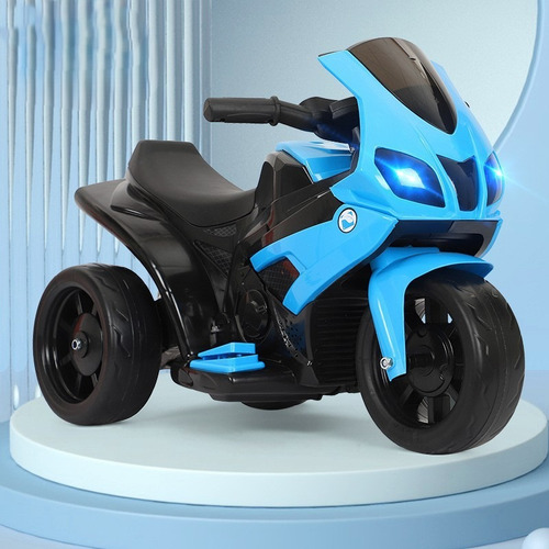 Motocicleta Eléctrica Para Niños Batería Recargable Azul