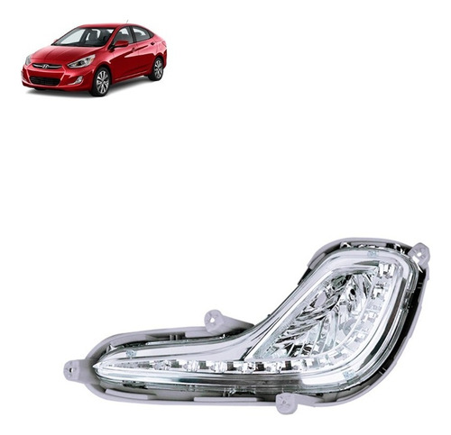 Faro Caminero Izquierdo Con Led Hyundai Accent 2012-2019