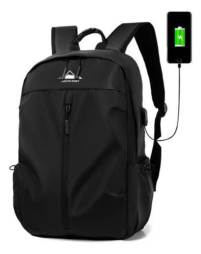 Mochila De Viaje South Port Resistente Usb Porta Notebook