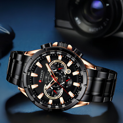 Reloj de acero inoxidable Curren 8363 para hombre