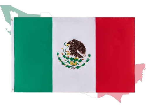 Bandera De México, Bandera De México, 1.52 X 2.44 Metros, Do