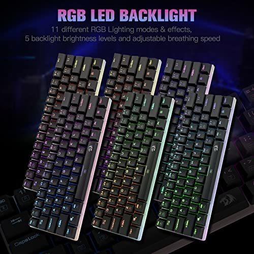 Teclado Mecanico Redragon K605 Alien Gigante Azul Outemu