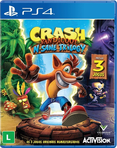 Crash Bandicoot Trilogy Ps4 Mídia Física Novo Pronta Entrega