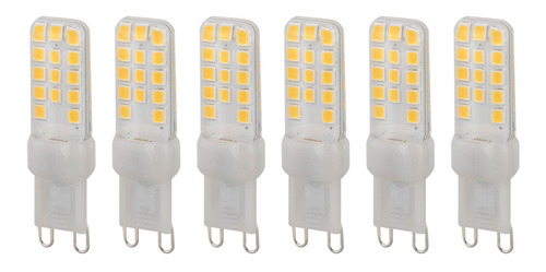 Bombilla Led G9, 6 Unidades, Regulable, 5 W, 450 Lm, 28 Perl
