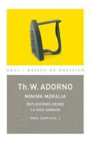 Minima Moralia : Reflexiones Desde La Vida Dañada. Obra Comp