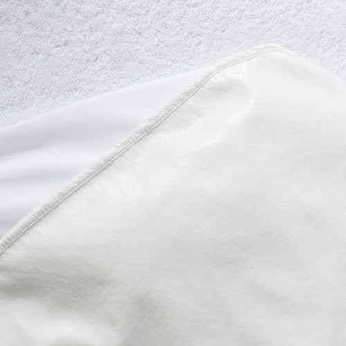 Protector Cubrecolchón Impermeable Toalla/pvc 200x160 Queen Blanco Liso 2 Plazas