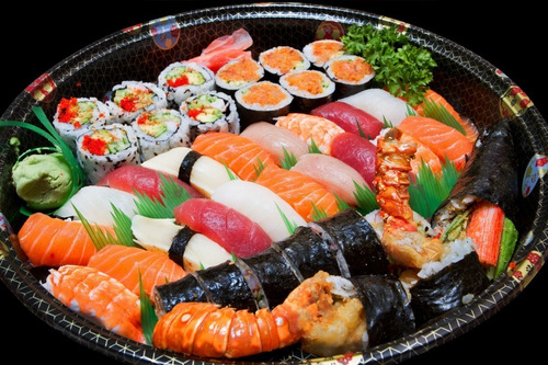 Adesivo Parede Comida Japonesa Sushi Temaki Sashimi