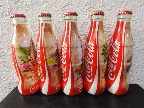 Lote Botellas Coca Cola Bicentenario 2010 Vacías 5-pack (Usado)