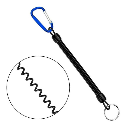 Imagen 1 de 4 de Cable Retráctil Extensible Mosqueton Pesca Bogagrip Pinzas