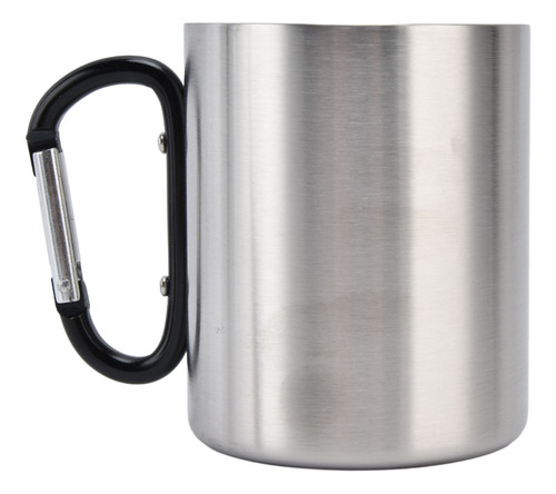 Taza Negra De Acero Inoxidable De 360 Ml, Doble Pared, Cómod
