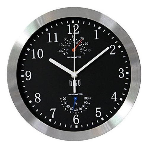 Hito Moderno Reloj De Pared Silencioso No Tictac 10 Pulgadas