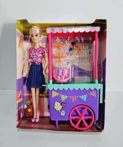 Britany Muñeca 30cm Carrito De Dulces Juguete (Usado)