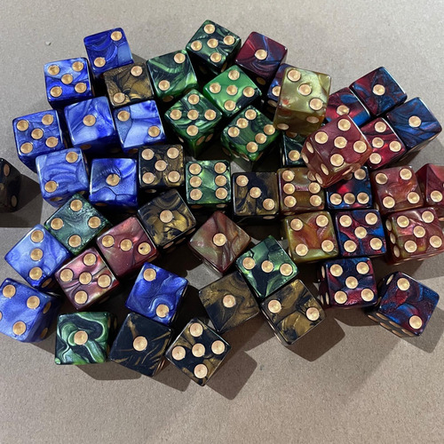 6 Juego De 10 Dados De Seis Caras Juego De Juguetes Rojo