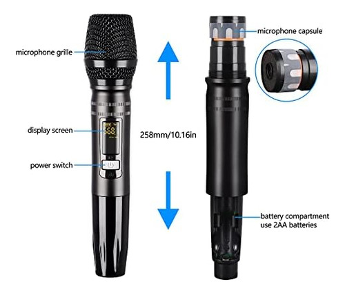 Mezclador De Audio Profesional Con Micrófono Inalámbrico Dua