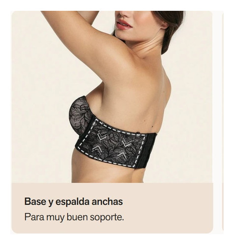 Leonisa Strapless Bustier 360° De Perfección Encaje 36b 38b