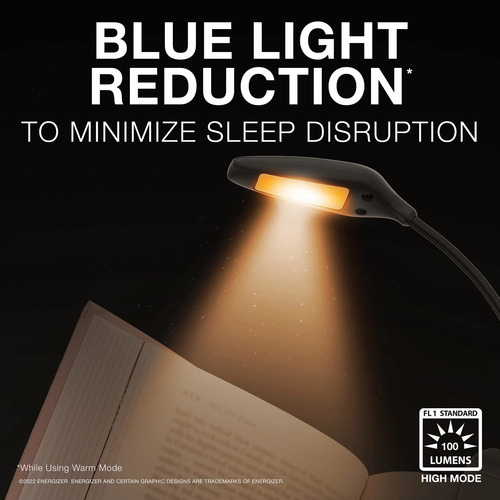Luz Led Recargable Para Libro Flexible 3 Modos Con Clip