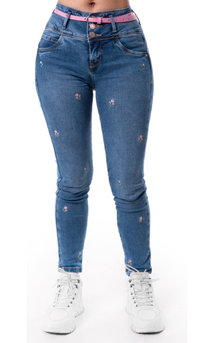 Pantalon Cargo Denim Stretch Squeeze Calum Mujer