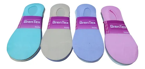 comprar Calcetin Protector Dama Brentex 12 Pares Colores Surtidos
