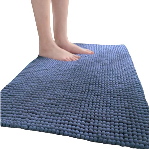 Tapete De Banheiro Antiderrapante Bolinha Microfibra 40x60cm Cor Azul