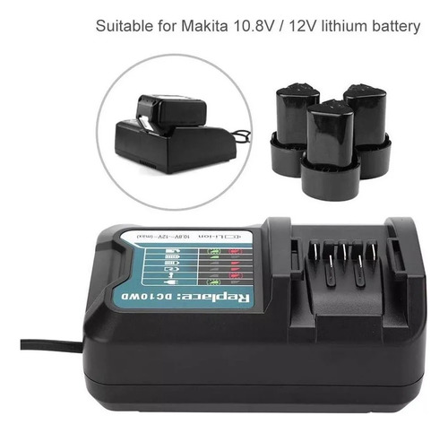 Cargador Rápido De Batería De Litio Para Makita D 10.8-12v