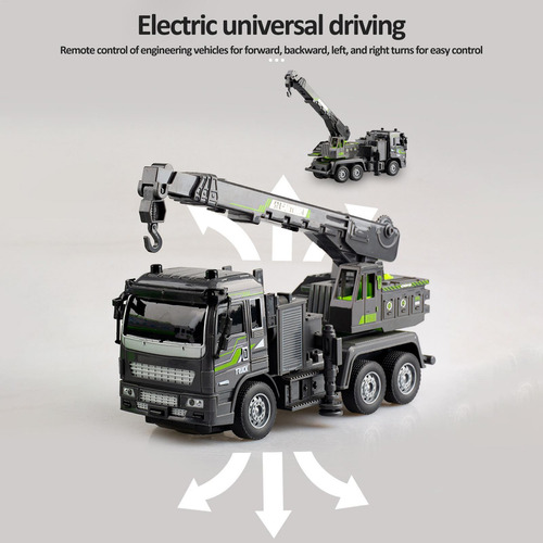 Grúa Rc Coche De Construcción Mecánico Eléctrico Vehículo De