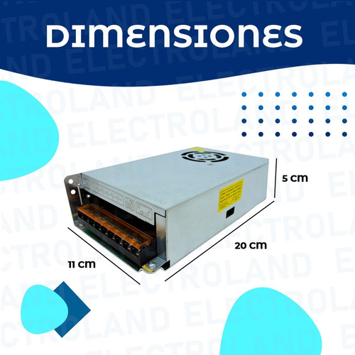 Imagen 6 de 10 de Fuente Switching 12v Salida De 20amp 250w Cuerpo Metálico
