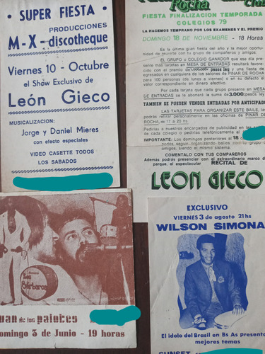 Ant. Entradas A Boliches Bailables Charly, Serú, Etc. Lote. (Usado)
