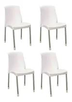 Comprar Silla Plastica Reforzada Apilable Galana Malba - Pack 4