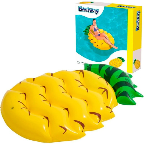 Imagen 1 de 9 de Colchoneta Inflable Piña Anana Bestway 43159 Pileta Playa