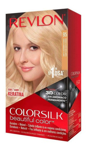 Kit Tintura Revlon  Colorsilk beautiful color™ tono 95 rubio claro brillante para cabello