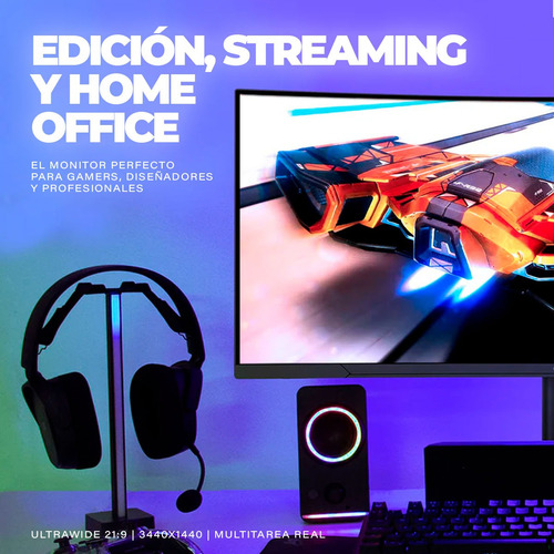 Monitor Gamer Curvo 34 Tecmiyo 1ms Hdr10 Wqhd Rgb