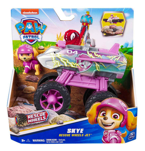 Carrinho Rescue Wheels Skye Com Boneco - Patrulha Canina