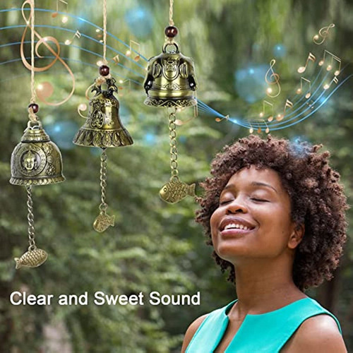 3 Peças De Campana Feng Shui Bendição Suerte Campanas De Ven