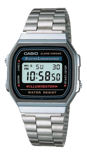 Reloj De Pulsera Casio Plateado Correa Acero Inoxidable