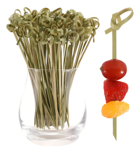 Palillos De Bambú Para Brochetas Con Nudo 100 Piezas