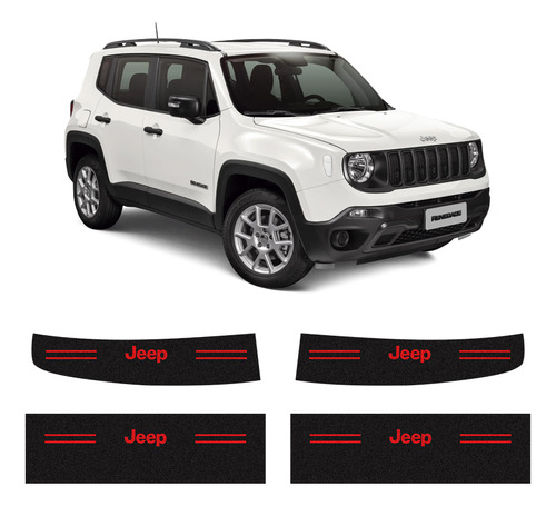 Soleira Protetor De Porta Platinum Jeep Renegade 2015/2021