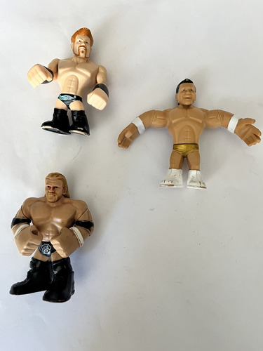 3 Figuras Mini Wwe Rumblers Mattel 2011 Y 2010 6 Cm. (Usado)