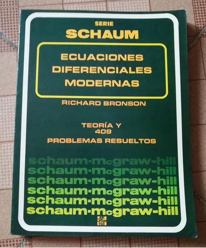 Libro Ecuaciones Diferenciales Modernas, Serie Schaum