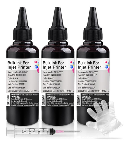 Ink Refill Kit Black For Hp Printer Cartridges Hp Ink 9...