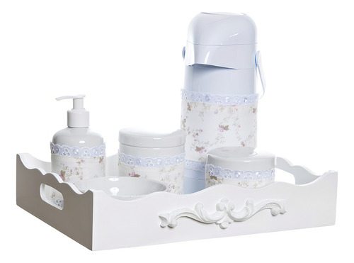 Kit Higiene Resina Arabesco Com Porta Álcoolgel E Capa Bebê