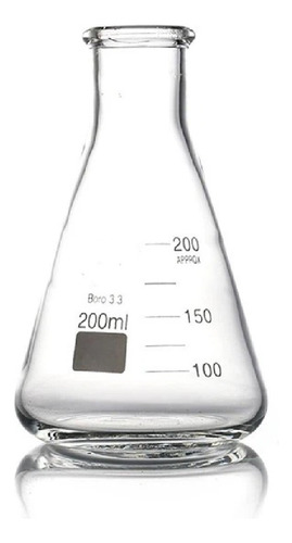 Erlenmeyer Vidrio 25ml Graduado Borosilicato 3,3