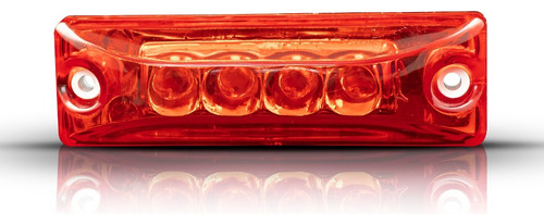 Plafon 4 Leds Rojo Rectangular Serie 19