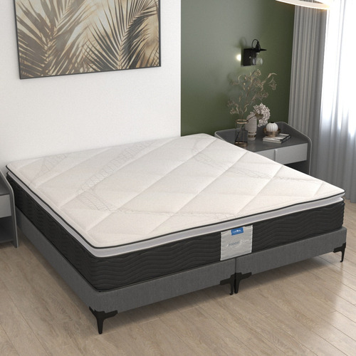 Colchón King Size Restonic Lumbar Foam Antibacterial Fresh