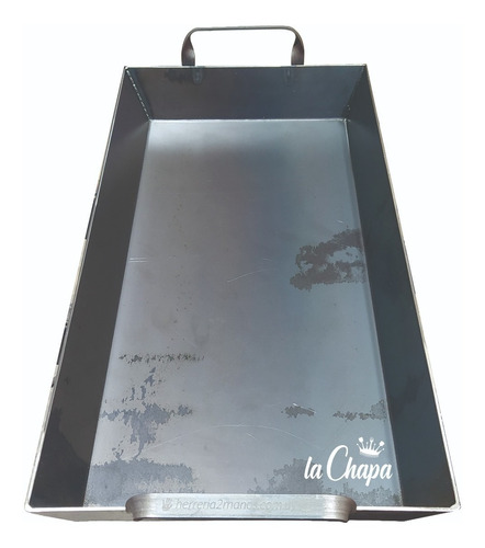 Imagen 4 de 10 de Plancha Chivitera Sarten Hierro 60x30cm + Tapa De Aluminio