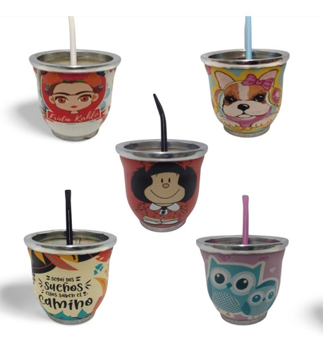 Imagen 2 de 6 de 24 Mate + Bombilla Crazy + Packing Base Aluminio - Mayorista