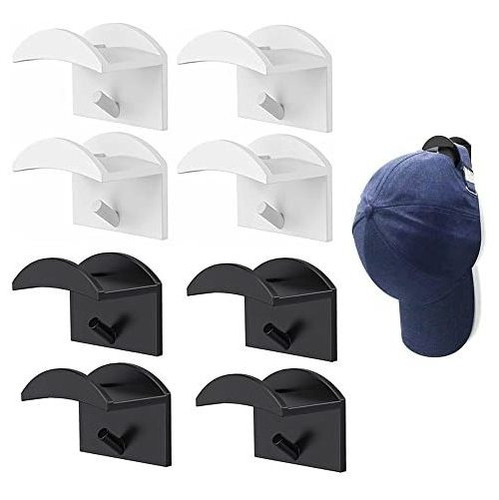 Topdanchuang Adhesive Hat Hangers, 8 Pcs Hat Hooks For Wall,