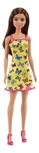 Barbie Boneca Ruiva Fashion Basica Vestido Amarelo